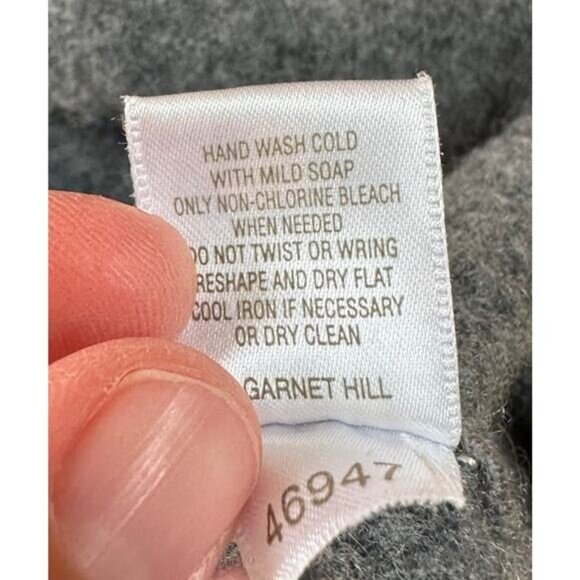 Garnet Hill Women’s Turtleneck Pocket Sweater Size Large Gray - Picture 5 of 8